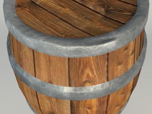 wooden barrel Modèle 3D