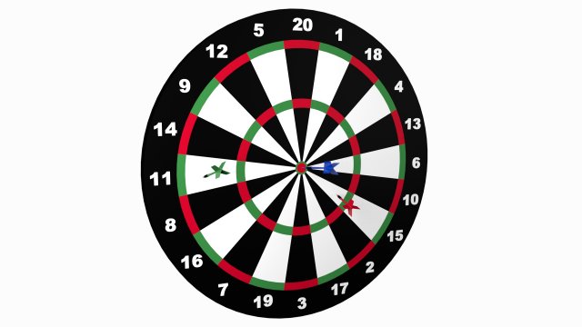 3d dartboard and darts 3D Model .c4d .max .obj .3ds .fbx .stl .blend 