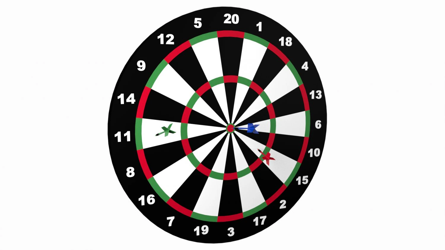 3d dartboard and darts 3D Model .c4d .max .obj .3ds .fbx .stl .blend