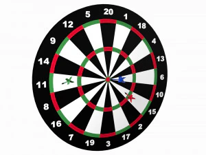 3d dartboard and darts 3D Model