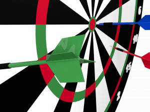 3d dartboard and darts 3D Model