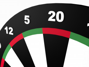 3d dartboard and darts 3D Model