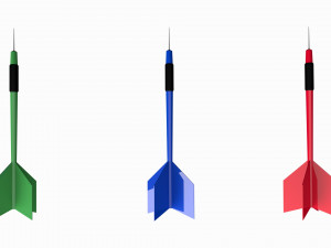 3d dartboard and darts 3D Model