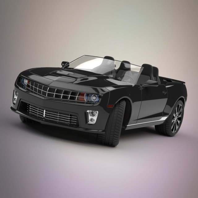 camaro convertible car 3D Model .c4d .max .obj .3ds .fbx .stl .blend 