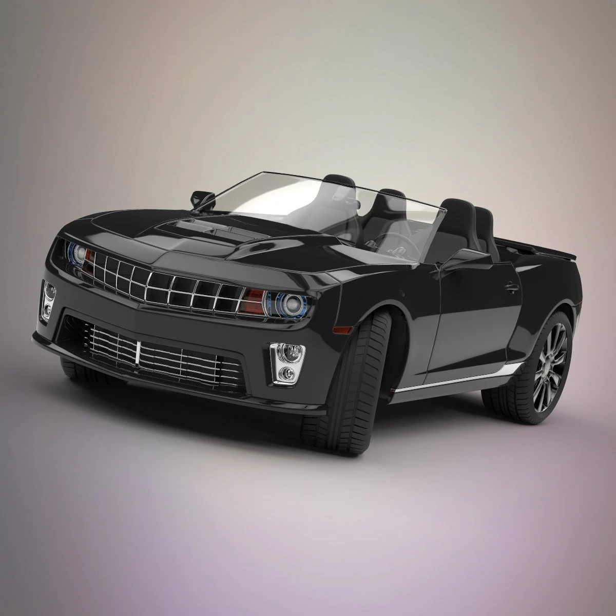 camaro convertible car 3D Model .c4d .max .obj .3ds .fbx .stl .blend