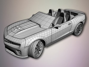 camaro convertible car 3D Model