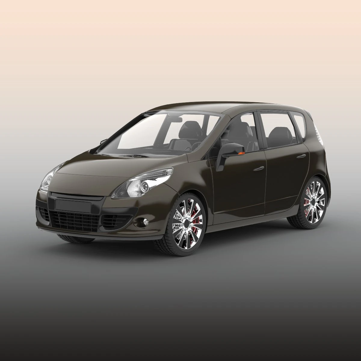 hatchback car 3D Model .c4d .max .obj .3ds .fbx .stl .blend 