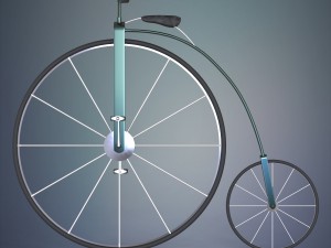 penny farthing bicycle 3D Model