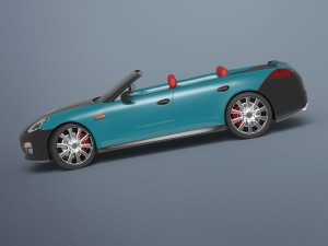 convertible porsche 3D 모델