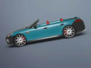 convertible porsche 3D Model