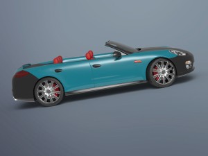convertible porsche 3D 모델