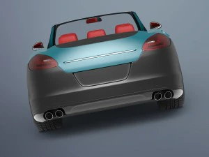 convertible porsche 3D Model