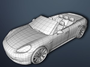 convertible porsche 3D 모델
