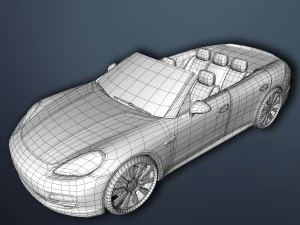 convertible porsche 3D Model