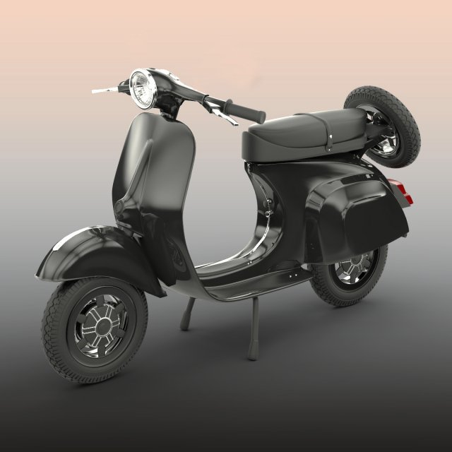 scooter 3D 模型 .c4d .max .obj .3ds .fbx .stl .blend 