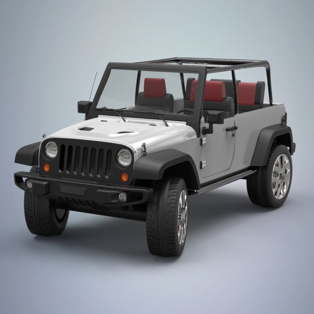 jeep Model 3D .c4d .max .obj .3ds .fbx .stl .blend 