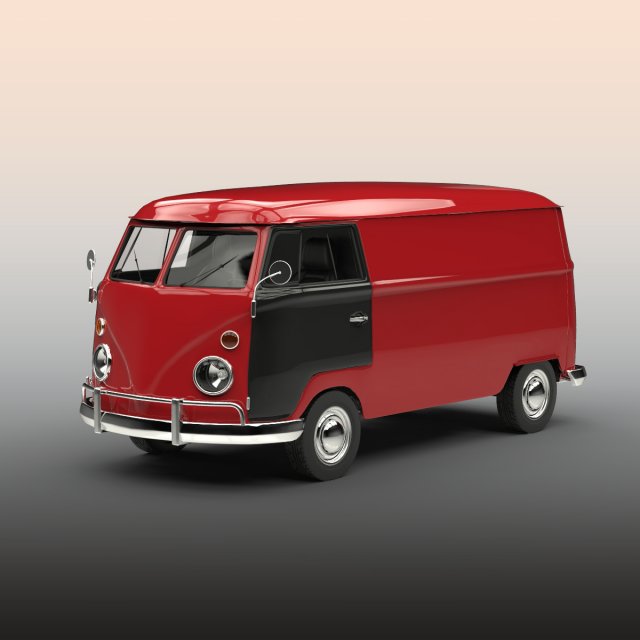 old van 3D Model .c4d .max .obj .3ds .fbx .stl .blend 