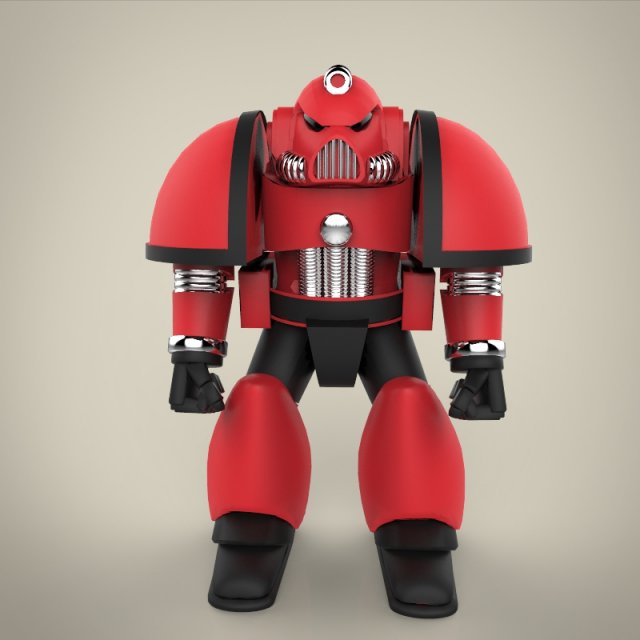 angry robot 3D Model .c4d .max .obj .3ds .fbx .stl .blend 