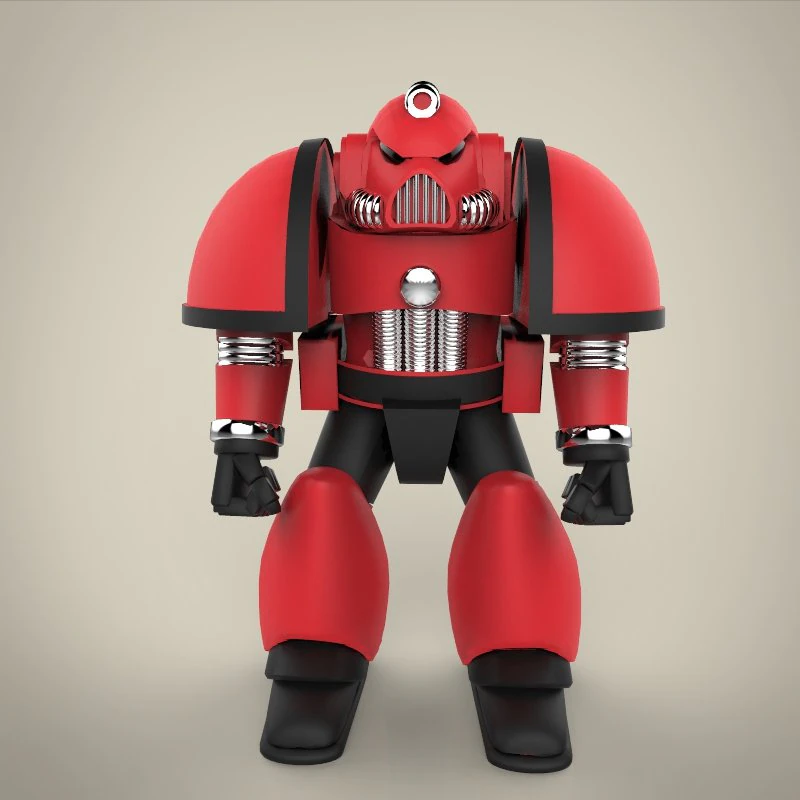 angry robot 3D Model .c4d .max .obj .3ds .fbx .stl .blend 