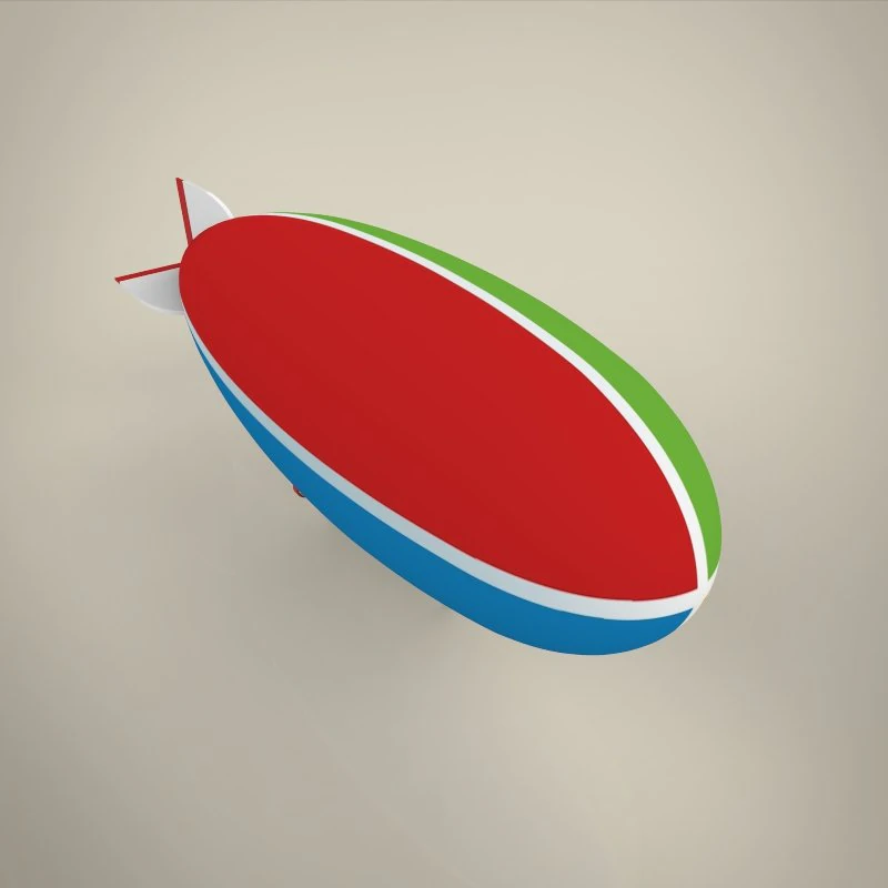 blimp 3D Model .c4d .max .obj .3ds .fbx .stl .blend 