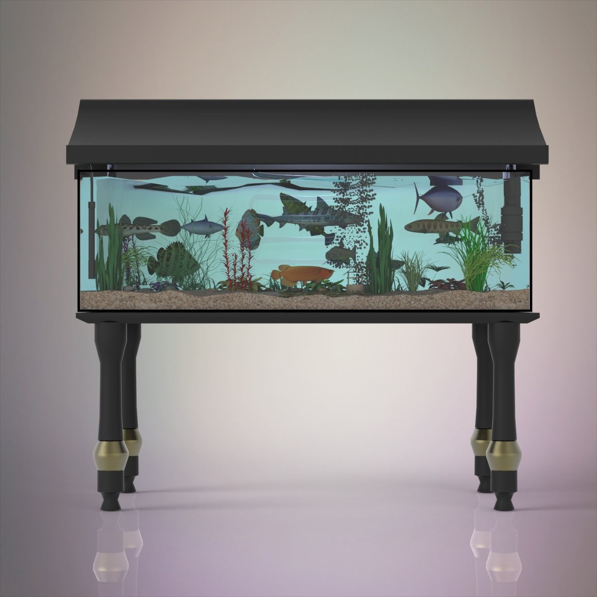 Fish aquarium 3D Model in Household Items 3DExport