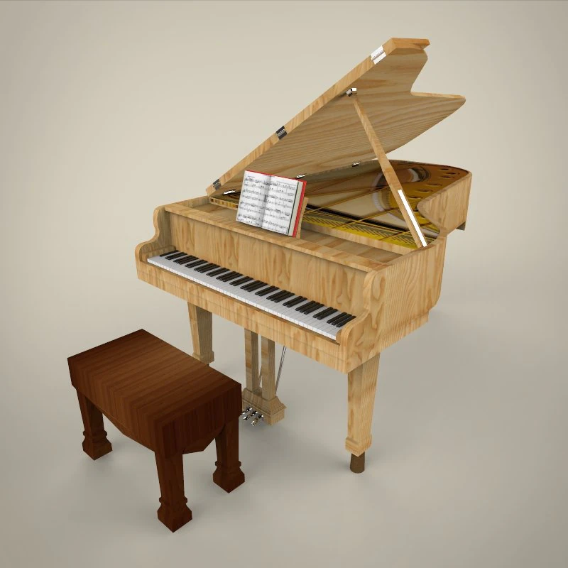 piano 3D Model .c4d .max .obj .3ds .fbx .stl .blend 