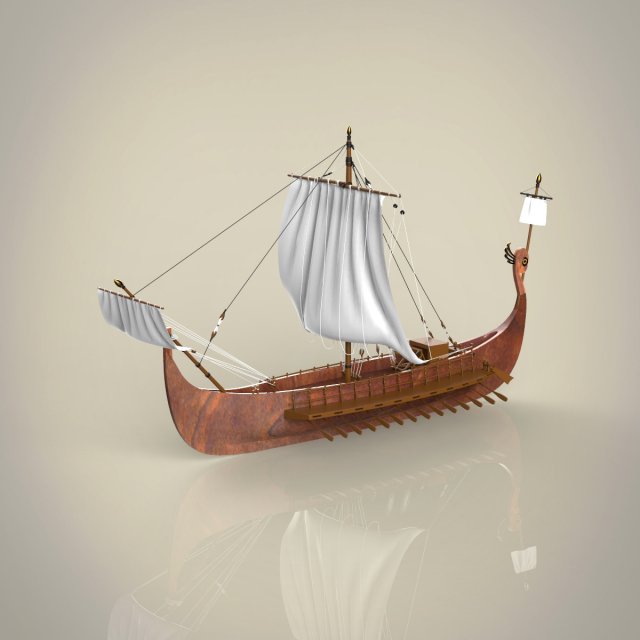 roman battle ship Modelo 3D .c4d .max .obj .3ds .fbx .stl .blend