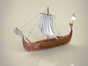 roman battle ship 3Dモデル