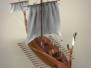 roman battle ship Modelo 3D
