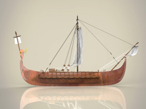 roman battle ship Modelo 3D