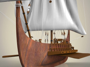 roman battle ship Modelo 3D