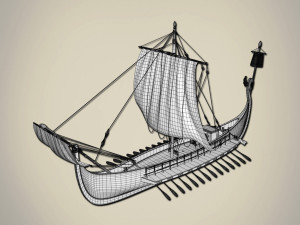 roman battle ship Modelo 3D