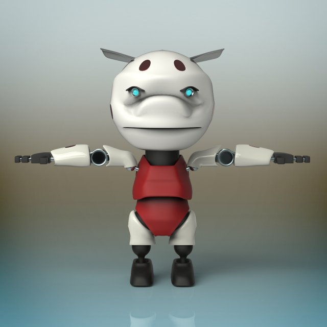 baby robot Modello 3D .c4d .max .obj .3ds .fbx .stl .blend 