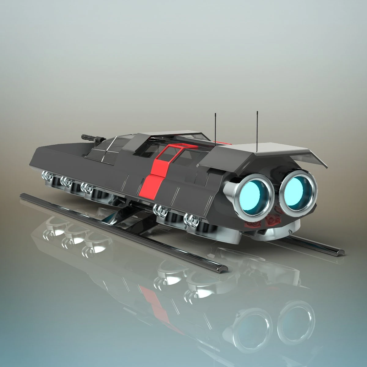 battle shuttle 3D Model .c4d .max .obj .3ds .fbx .stl .blend 