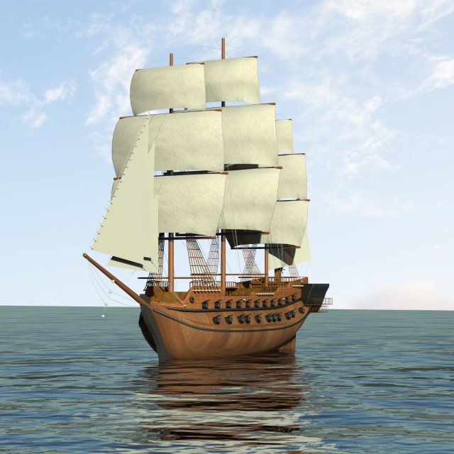 battleship 3D Model .c4d .max .obj .3ds .fbx .stl .blend 