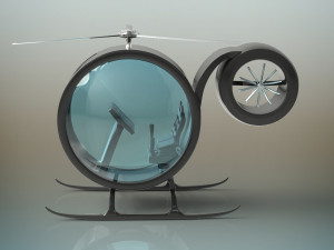 futuristic helicopter 3D Model
