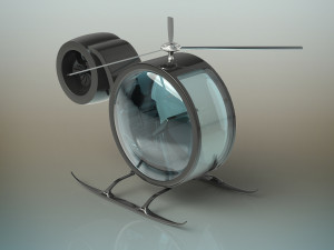 futuristic helicopter Model 3D