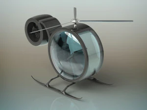 futuristic helicopter 3D Model
