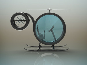 futuristic helicopter Model 3D