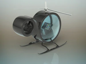 futuristic helicopter 3D Model