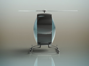 futuristic helicopter Model 3D