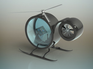 futuristic helicopter Model 3D