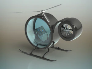 futuristic helicopter 3D Model
