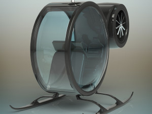 futuristic helicopter Model 3D