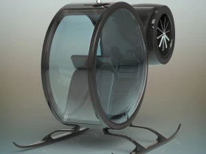 futuristic helicopter 3D Model