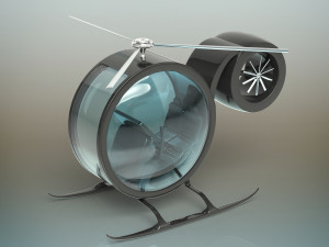 futuristic helicopter Model 3D