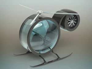 futuristic helicopter 3D Model