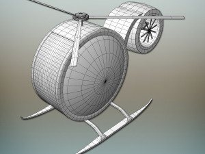 futuristic helicopter Model 3D