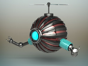 futuristic robot Model 3D