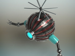 futuristic robot Model 3D